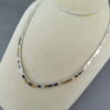 Sterling Silver Necklace with Multi-Stone Inlay