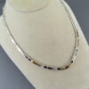 Sterling Silver Necklace with Multi-Stone Inlay