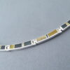 Sterling Silver Necklace with Multi-Stone Inlay