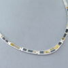 Sterling Silver Necklace with Multi-Stone Inlay