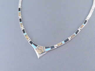 Multi-Stone with Turquoise Inlay Necklace