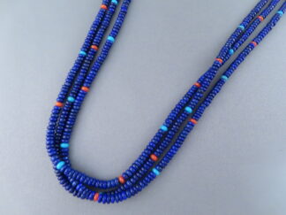 Desiree Yellowhorse 3-Strand Lapis Necklace (Longer)