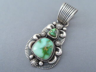 Double-Stone Sonoran Gold Turquoise Pendant