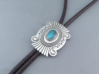 Bolo Tie with Bisbee Turquoise – Leonard Gene