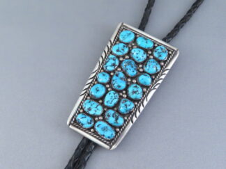 Morenci Turquoise Bolo Tie - Vintage (1940's)