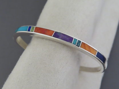 Multi-Color Inlay Cuff Bracelet
