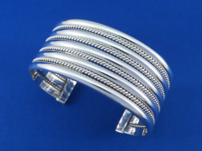 Artie Yellowhorse Wide Sterling Silver Cuff Bracelet