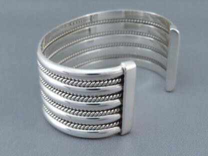 Artie Yellowhorse Wide Sterling Silver Cuff Bracelet