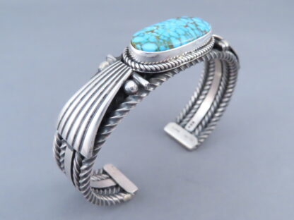 Large & Heavy Kingman Turquoise Cuff Bracelet by Albert Jake