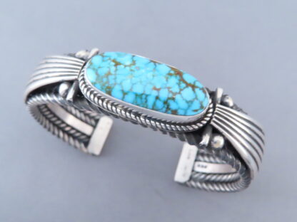Large & Heavy Kingman Turquoise Cuff Bracelet by Albert Jake