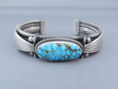 Large & Heavy Kingman Turquoise Cuff Bracelet by Albert Jake