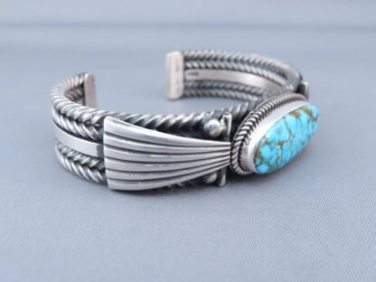 Large & Heavy Kingman Turquoise Cuff Bracelet by Albert Jake