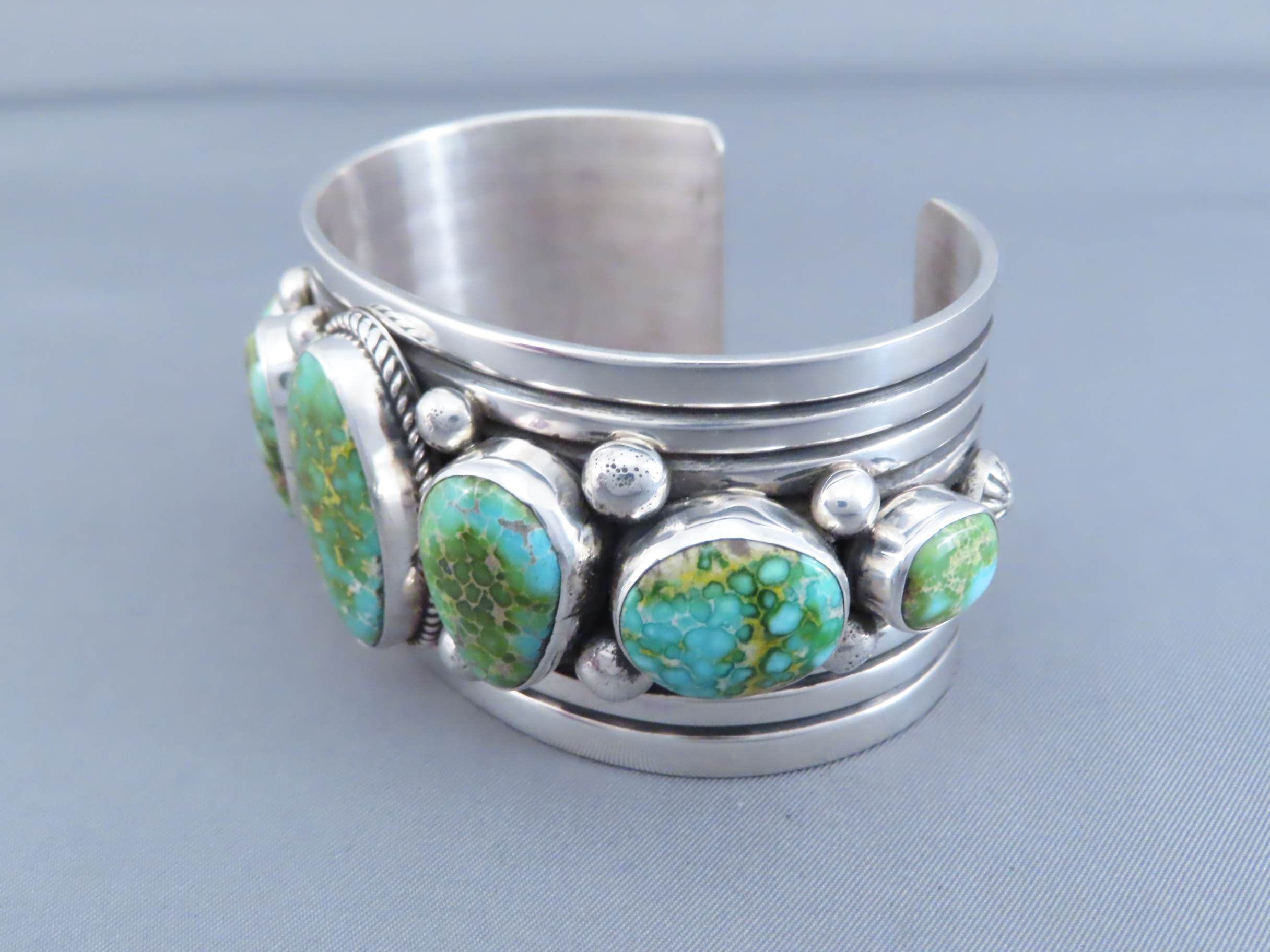 Seven-Stone Turquoise Bracelet by Albert Jake