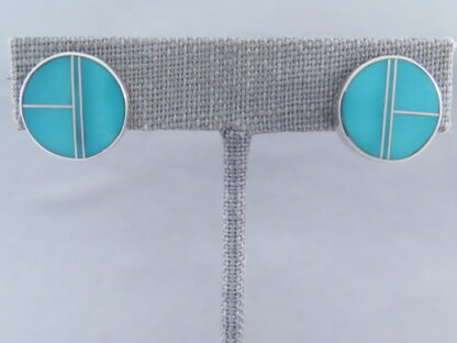 Turquoise Inlay Earrings (Round Posts)