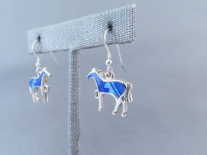 Horse Earrings with Multi-Stone Inlay