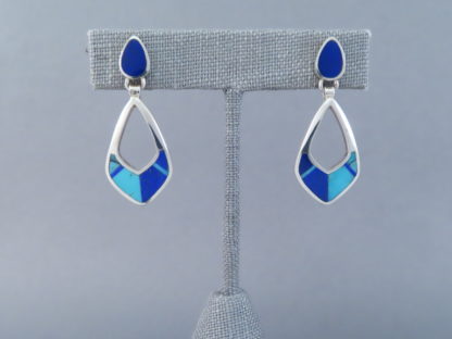 Turquoise & Lapis Inlay Earrings