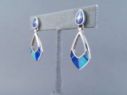 Turquoise & Lapis Inlay Earrings
