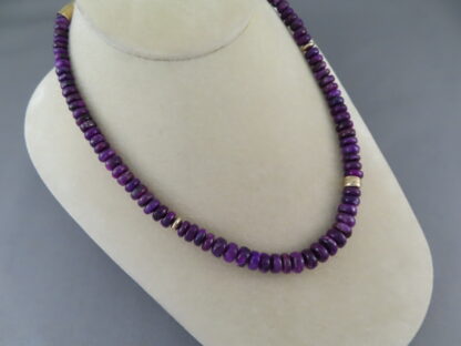 Sugilite & 14kt Gold Necklace