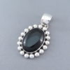 Onyx & Sterling Silver Navajo Pendant