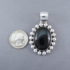 Onyx & Sterling Silver Navajo Pendant