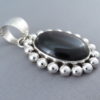 Onyx & Sterling Silver Navajo Pendant