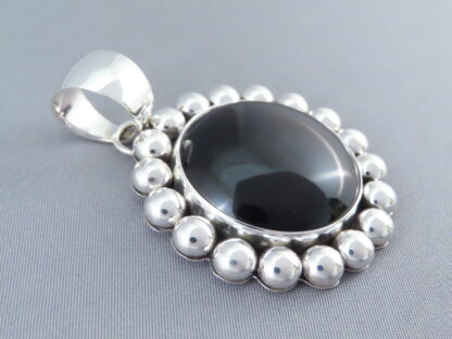 Onyx Pendant with Sterling Silver by Artie Yellowhorse