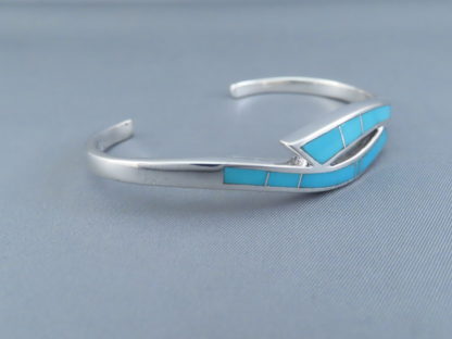 Large Turquoise Inlay Cuff Bracelet
