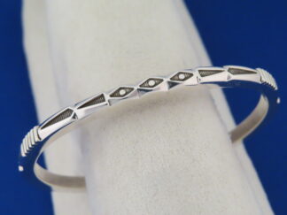 Sterling Silver Cuff Bracelet by Native American Navajo Indian jewelry artist, Jennifer Curtis FOR SALE $335-