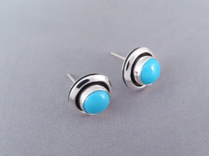 Sleeping Beauty Turquoise Sterling Silver Earrings