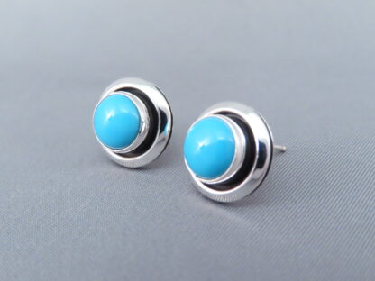 Sleeping Beauty Turquoise Sterling Silver Earrings