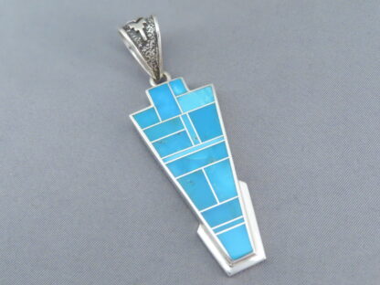 Impressive Turquoise Inlay Pendant