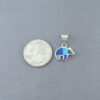 Turquoise & Lapis Inlay Bear Pendant (small)