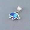 Turquoise & Lapis Inlay Bear Pendant (small)