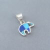 Turquoise & Lapis Inlay Bear Pendant (small)