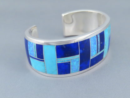 Inlay Cuff Bracelet with Turquoise, Opal, & Lapis
