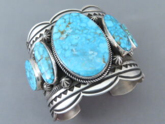 Five-Stone Kingman Turquoise Cuff Bracelet by Albert Jake