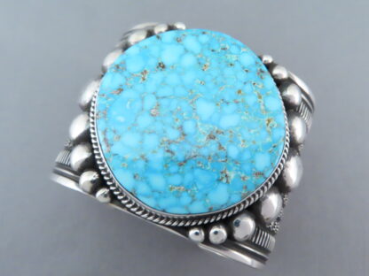 Kingman Turquoise Cuff Bracelet by Guy Hoskie