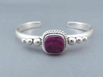Purple Spiny Oyster Shell Cuff Bracelet