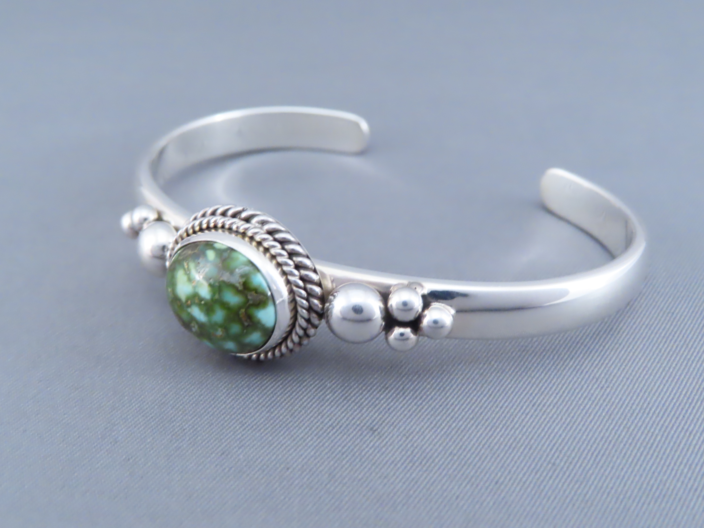Narrow Sonoran Gold Turquoise Bracelet by Artie Yellowhorse