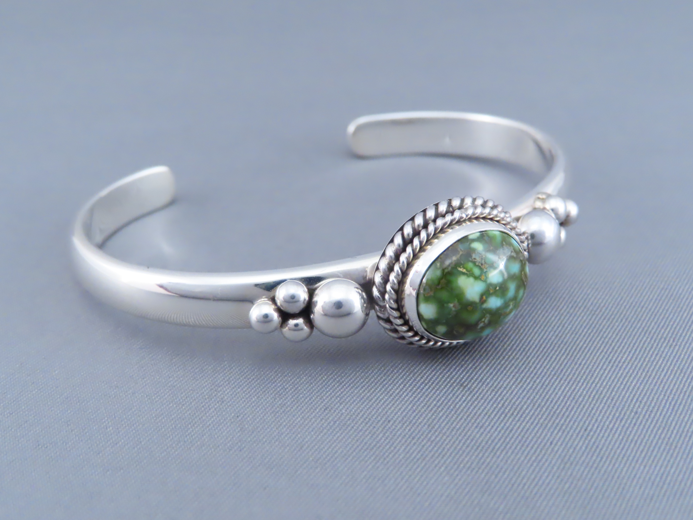 Narrow Sonoran Gold Turquoise Bracelet by Artie Yellowhorse