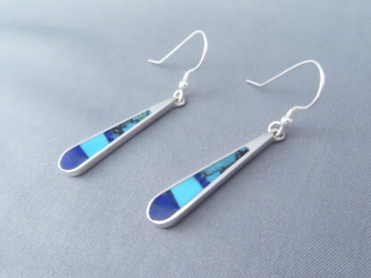 Turquoise & Lapis Inlay Earrings