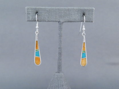 Colorful Multi-Stone Inlay Earrings (Long & Fun)
