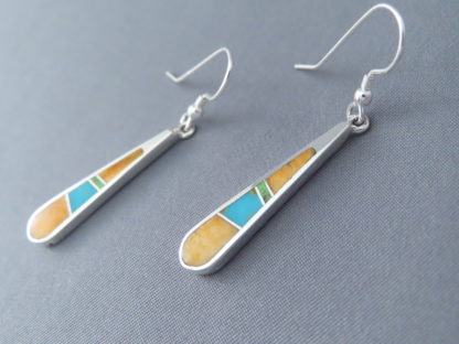 Colorful Multi-Stone Inlay Earrings (Long & Fun)