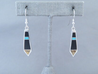 Multi-Stone Inlay Earrings featuring Turquoise