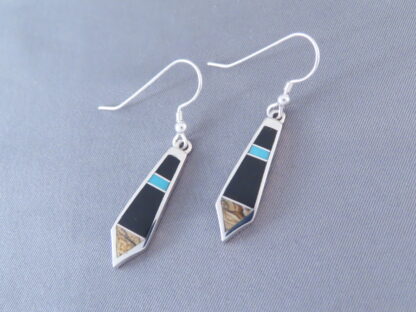 Multi-Stone Inlay Earrings featuring Turquoise