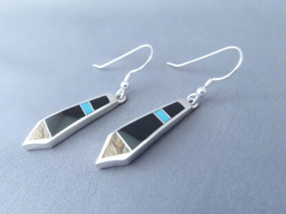 Multi-Stone Inlay Earrings featuring Turquoise
