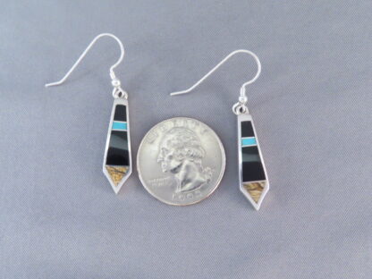 Multi-Stone Inlay Earrings featuring Turquoise