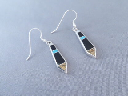 Multi-Stone Inlay Earrings featuring Turquoise