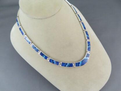 Beautiful Lapis & Opal Inlay Necklace