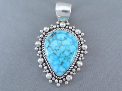 LARGE Kingman Turquoise Pendant by Artie Yellowhorse